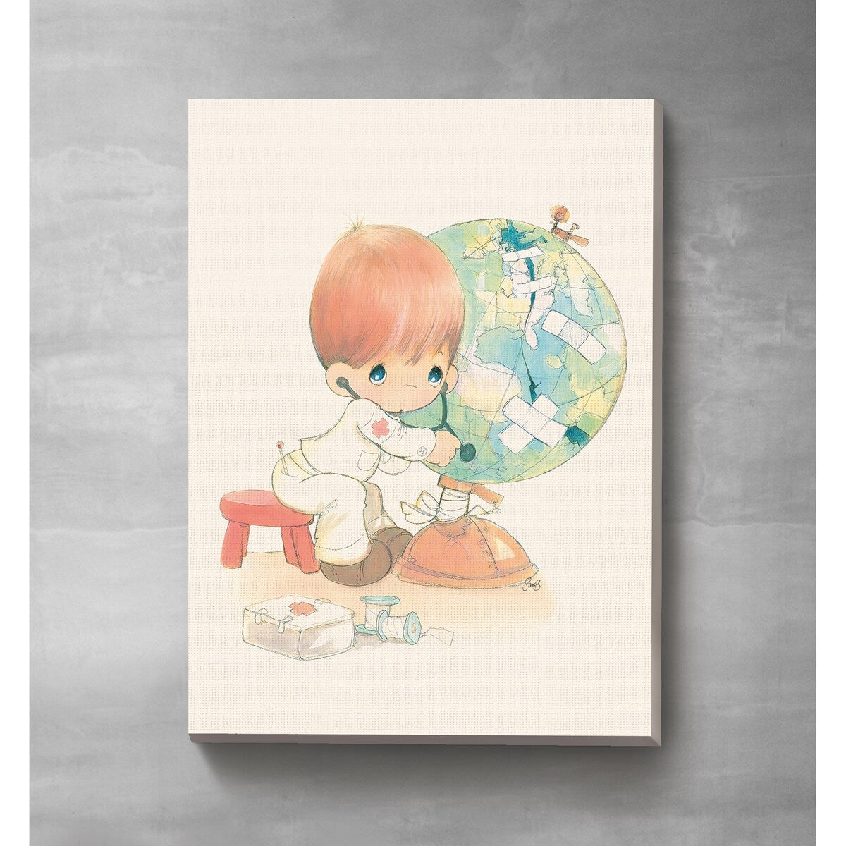 Monitoring the Planet's Health Canvas Wall Art- 18" X 24" - Multi-Color