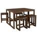 HIGHWOOD Monroe Modern Counter Height Balcony Stool/Table 6-Piece Set - N/A