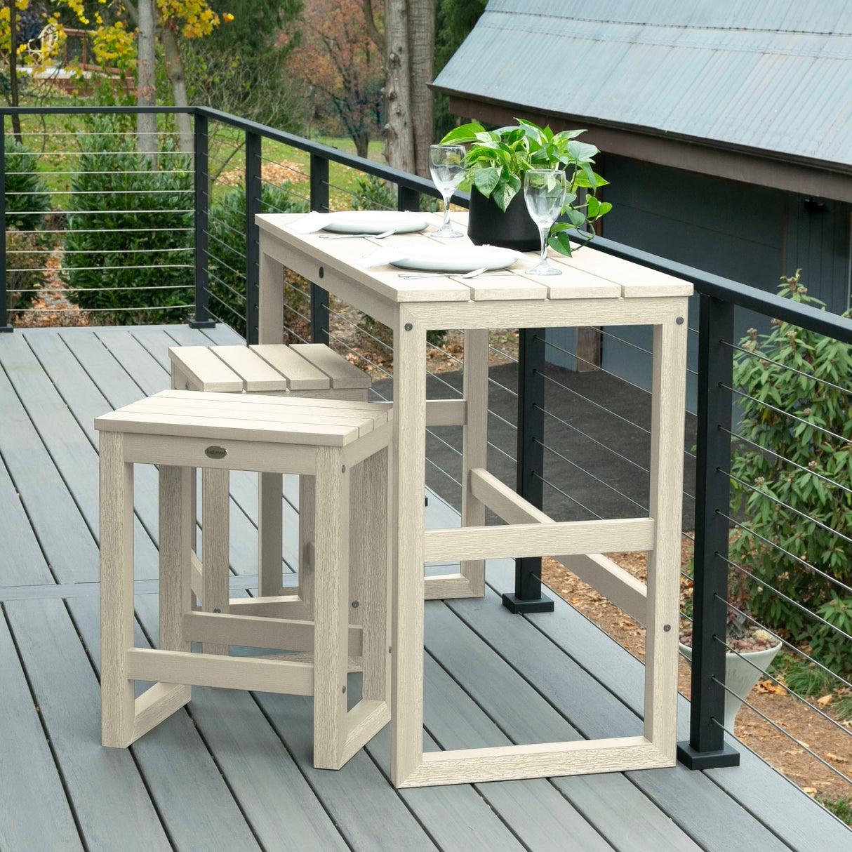 HIGHWOOD Monroe Modern Counter-Height Dining Balcony Set