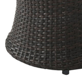 Monroe Outdoor 3-piece Round Wicker Bistro Chat Set by Christopher Knight Home