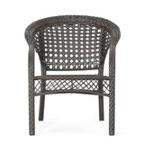 Monroe Outdoor 3-piece Round Wicker Bistro Chat Set by Christopher Knight Home
