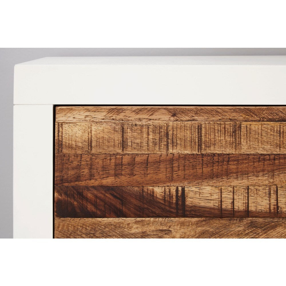 Montana White Lacquer and Natural Sengon 6-Drawer Dresser