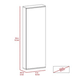 Montauk 5-Shelf Wall Mounted Shoe Cabinet with Mirror Door Light Grey