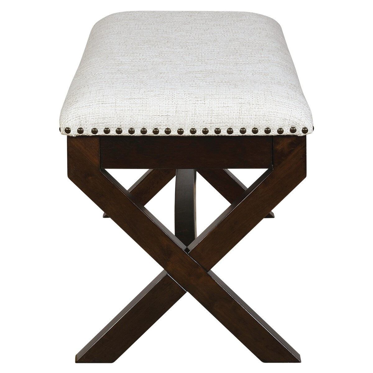 Monte Carlo Bench, White and Dark Walnut