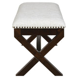 Monte Carlo Bench, White and Dark Walnut