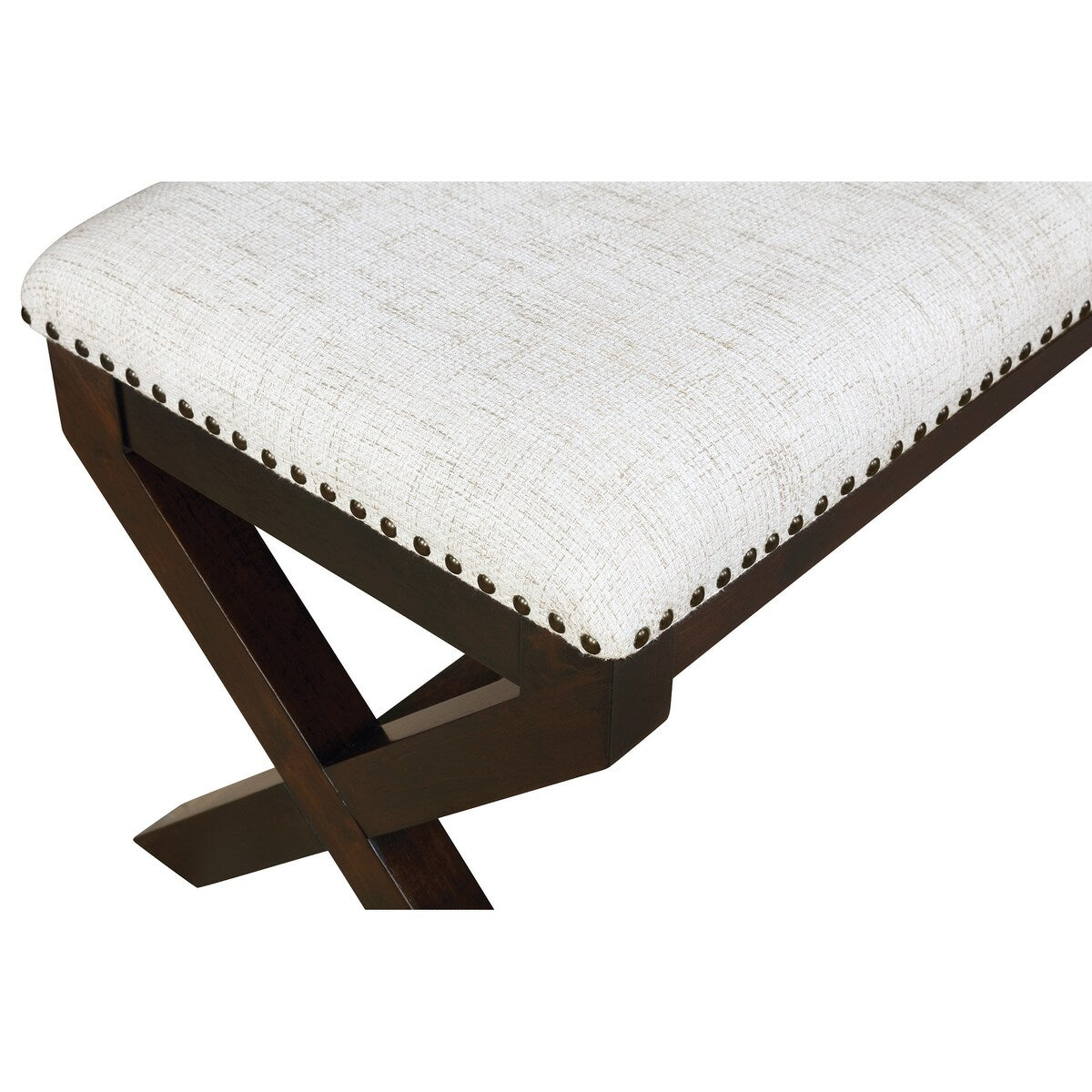 Monte Carlo Bench, White and Dark Walnut