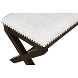Monte Carlo Bench, White and Dark Walnut