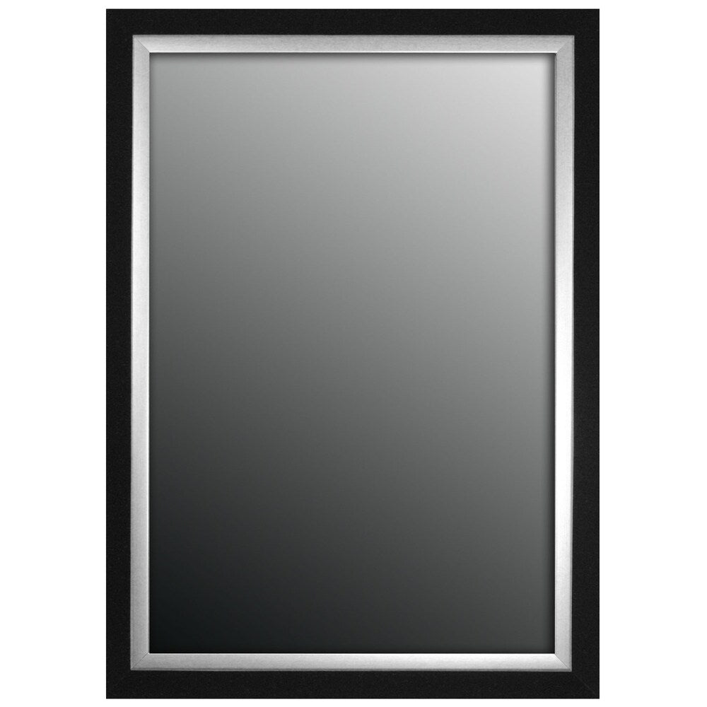 Hitchcock Butterfield Montevideo Natural Large Black and Brushed Nickel Silver Transitional Mirror - 22.75"w x 58.75"h