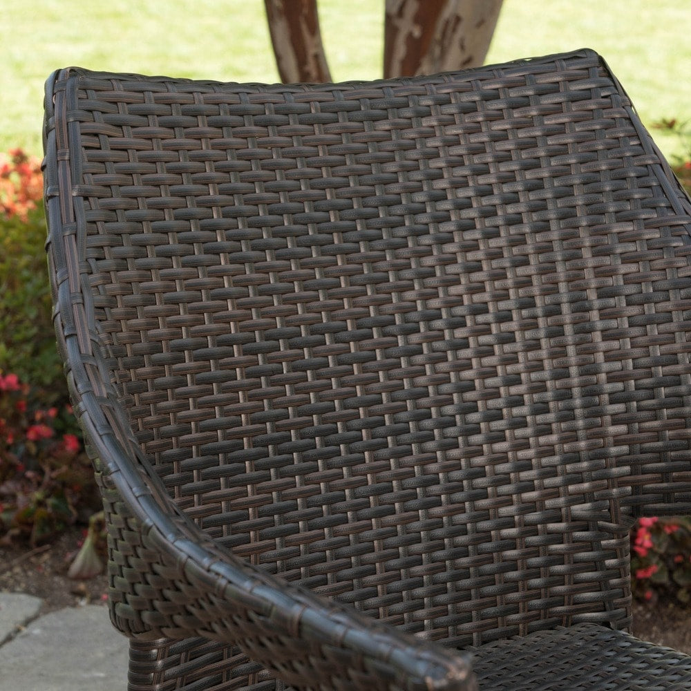 Montgomery Outdoor 6-Piece Rectangle Wicker Wood Dining Set by Christopher Knight Home