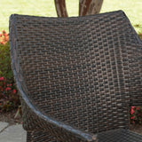 Montgomery Outdoor 6-Piece Rectangle Wicker Wood Dining Set by Christopher Knight Home