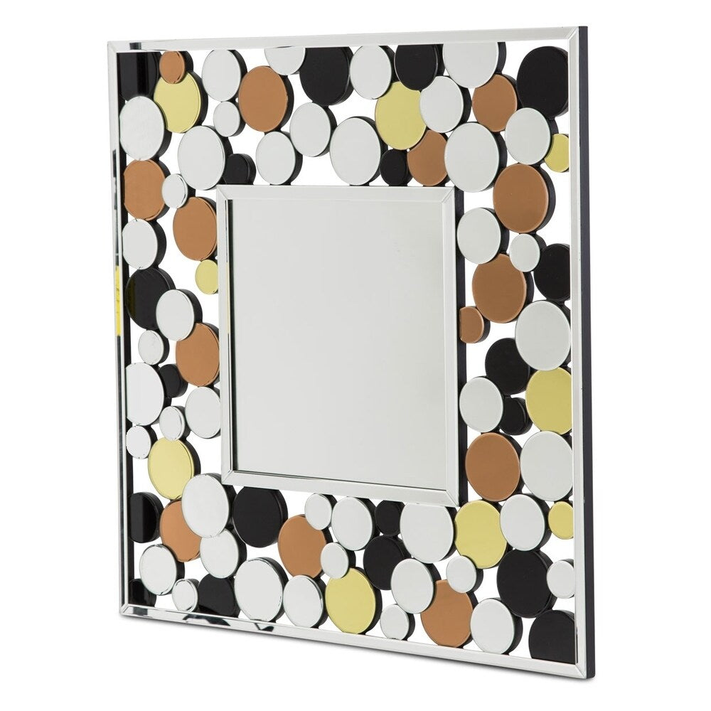 Montreal Circle Decor Wall Mirror - Silver