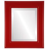 Montreal Framed Rectangle Mirror in Holiday Red