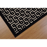 Rug Squared Montrose Ivory/ Black Geometric Area Rug (2'6 x 4') - 2'6" x 4'