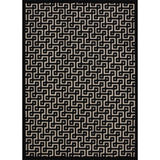Rug Squared Montrose Ivory/ Black Geometric Area Rug (2'6 x 4') - 2'6" x 4'