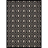 Rug Squared Montrose Ivory/ Black Geometric Area Rug (7'9 x 10'10) - 7'9" x 10'10"