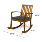 Montrose Traditional Outdoor Acacia Wood Rocking Chairs (Set of 2) by Christopher Knight Home