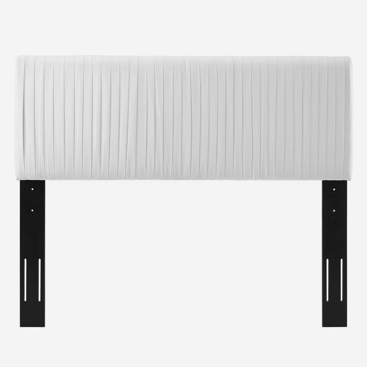 Montrose White Velvet Upholstered Twin Size Headboard