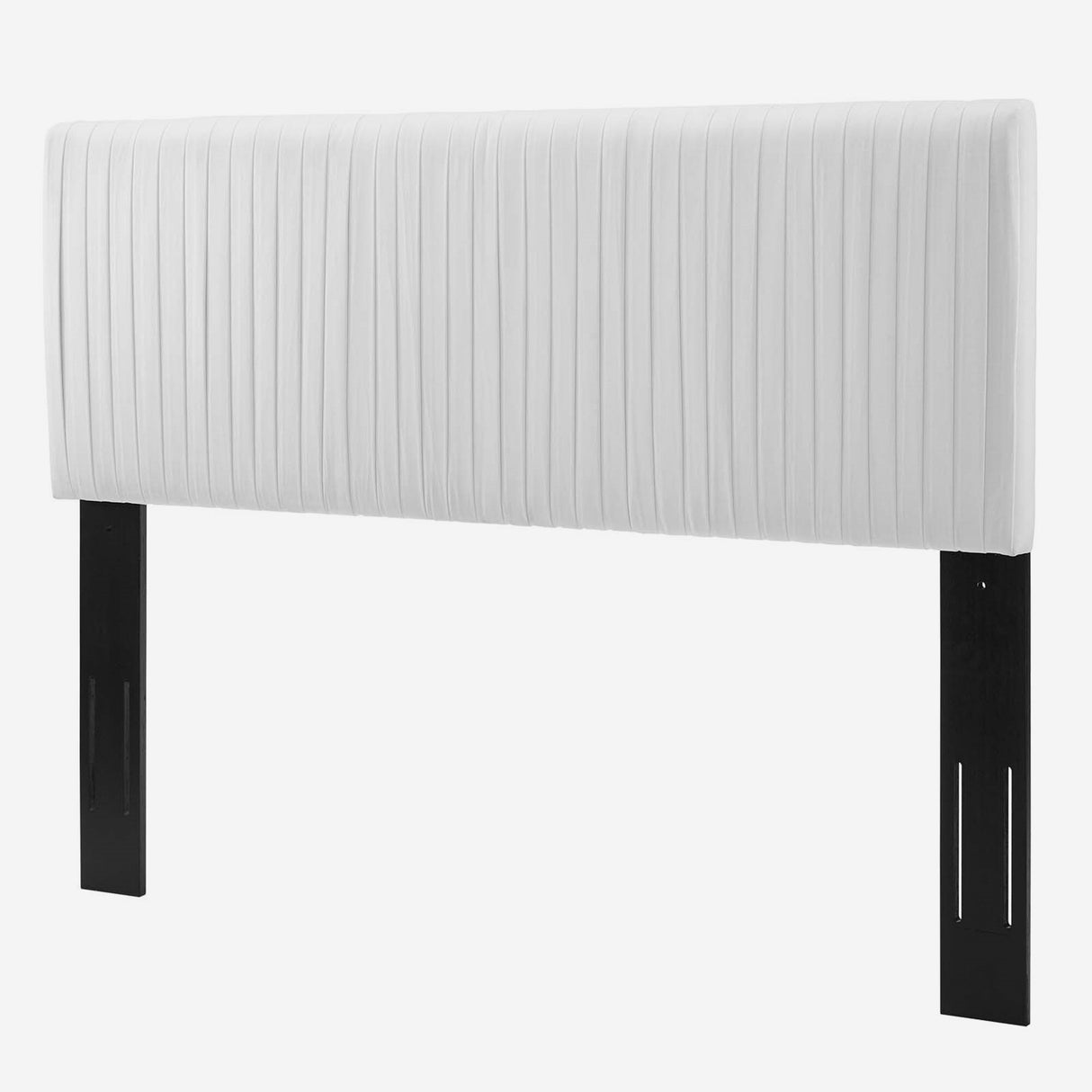 Montrose White Velvet Upholstered Twin Size Headboard