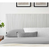 Montrose White Velvet Upholstered Twin Size Headboard
