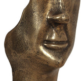 Montville Indoor Aluminum and Marble Handcrafted Abstract Face Decor with Stand by Christopher Knight Home