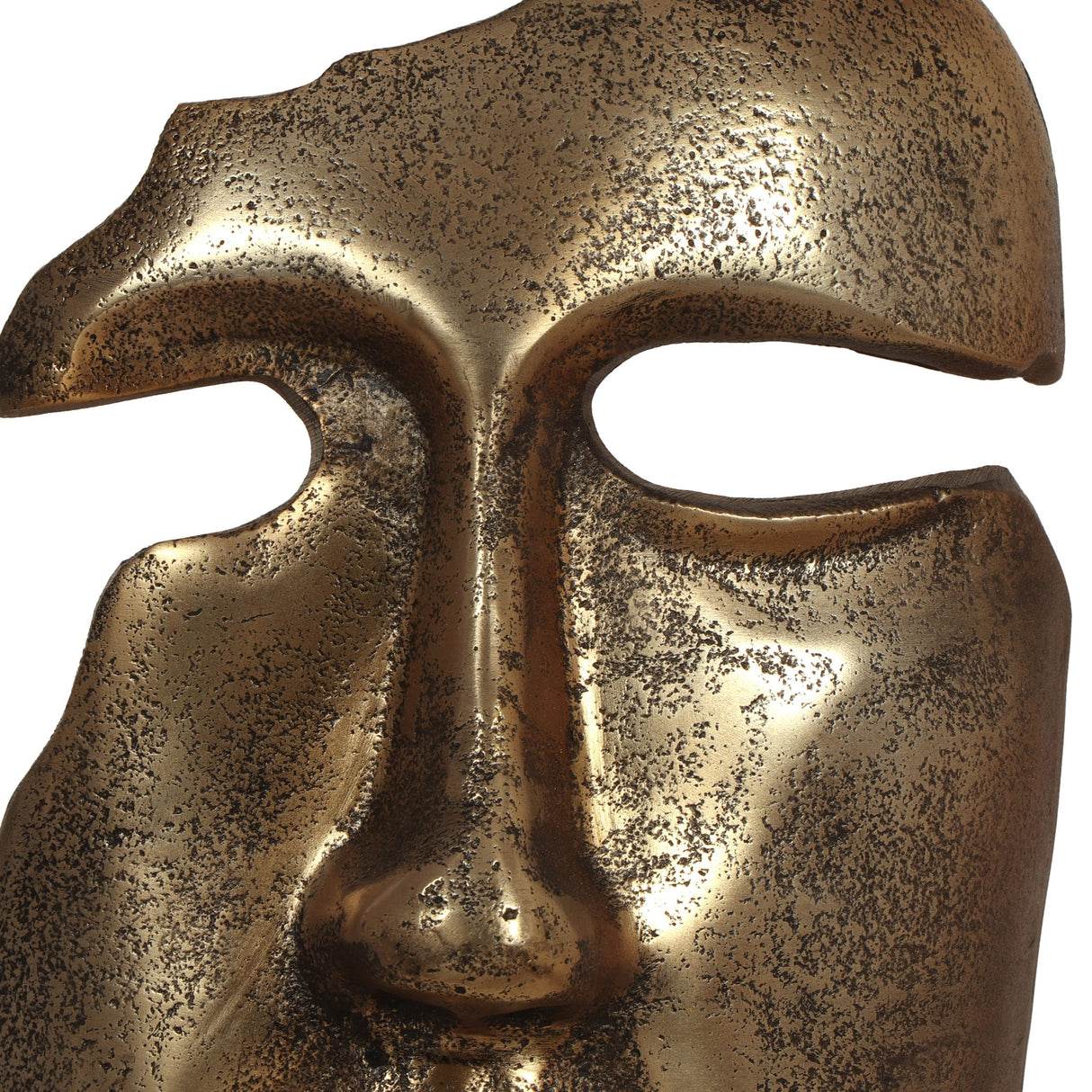 Montville Indoor Aluminum and Marble Handcrafted Abstract Face Decor with Stand by Christopher Knight Home