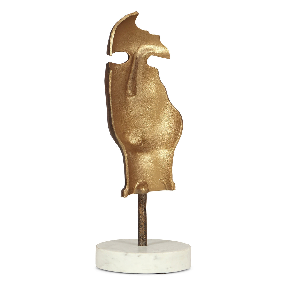Montville Indoor Aluminum and Marble Handcrafted Abstract Face Decor with Stand by Christopher Knight Home