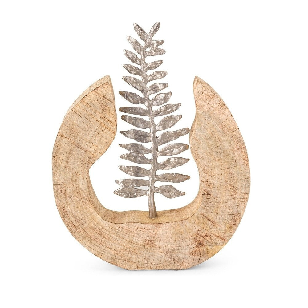 Monza Wood and Aluminum Fern Statuary