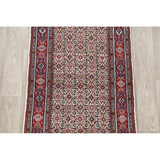 Mood Geometric Hand Knotted Wool & Silk Highlight Persian Rug - 6'3" x 2'8" Runner