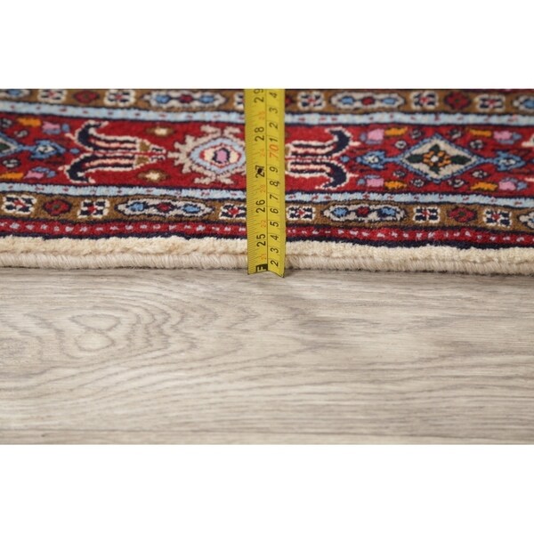 Mood Geometric Hand Knotted Wool & Silk Highlight Persian Rug - 6'3" x 2'8" Runner