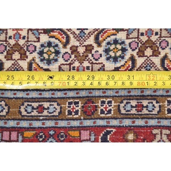Mood Geometric Hand Knotted Wool & Silk Highlight Persian Rug - 6'3" x 2'8" Runner