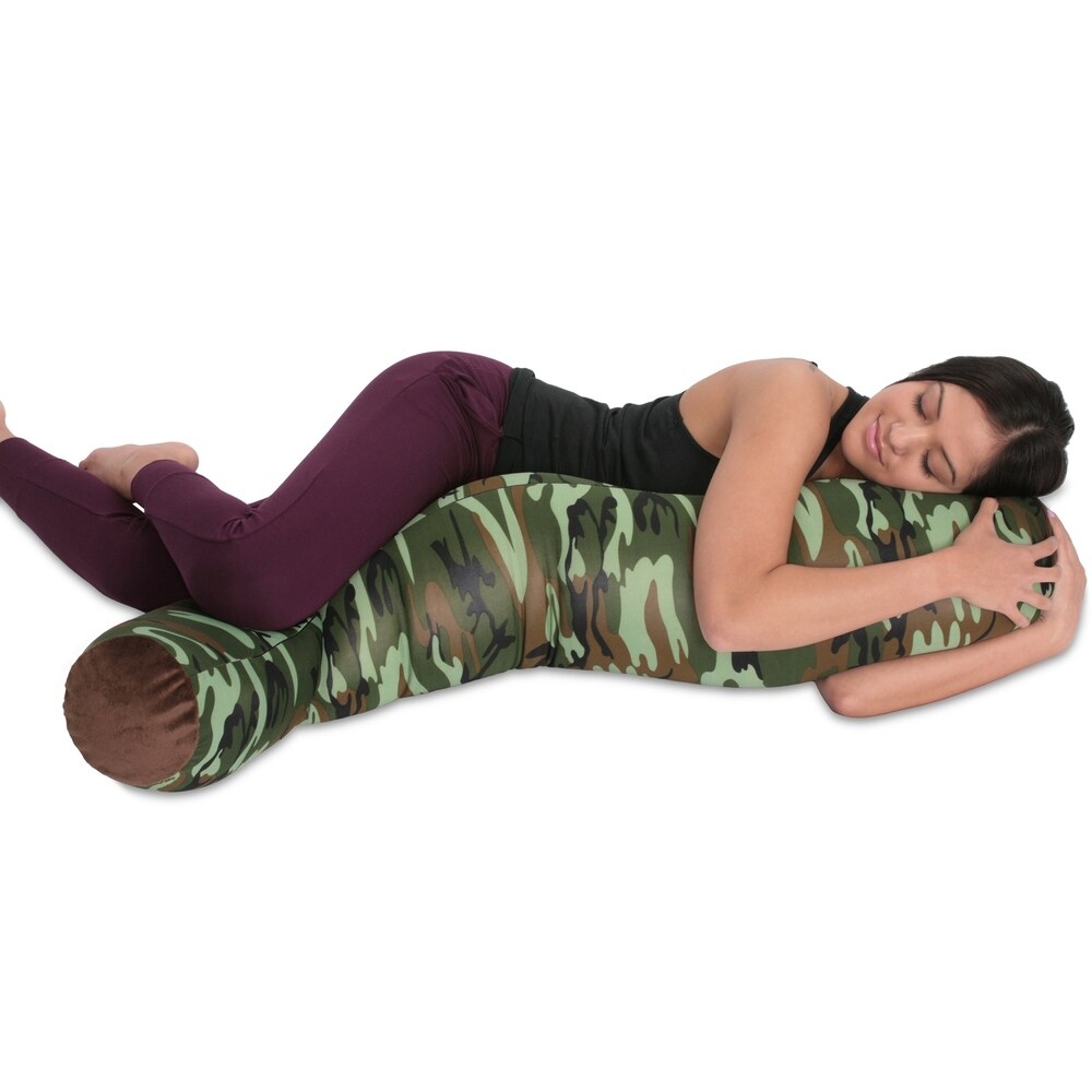Mooshi Squishy Microbead Body Pillow - Hypoallergenic Bean Bag Pillow - Fun Bubbly Colors - Body Pillow