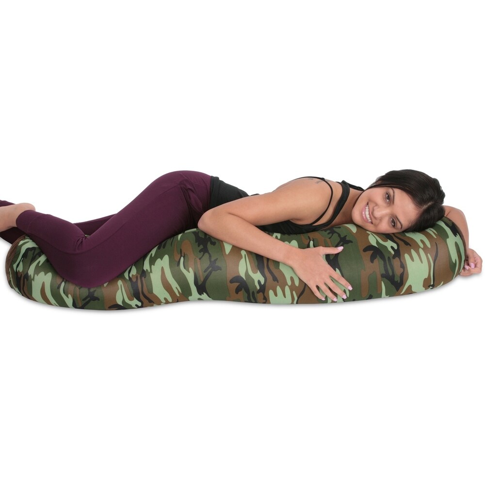 Mooshi Squishy Microbead Body Pillow - Hypoallergenic Bean Bag Pillow - Fun Bubbly Colors - Body Pillow