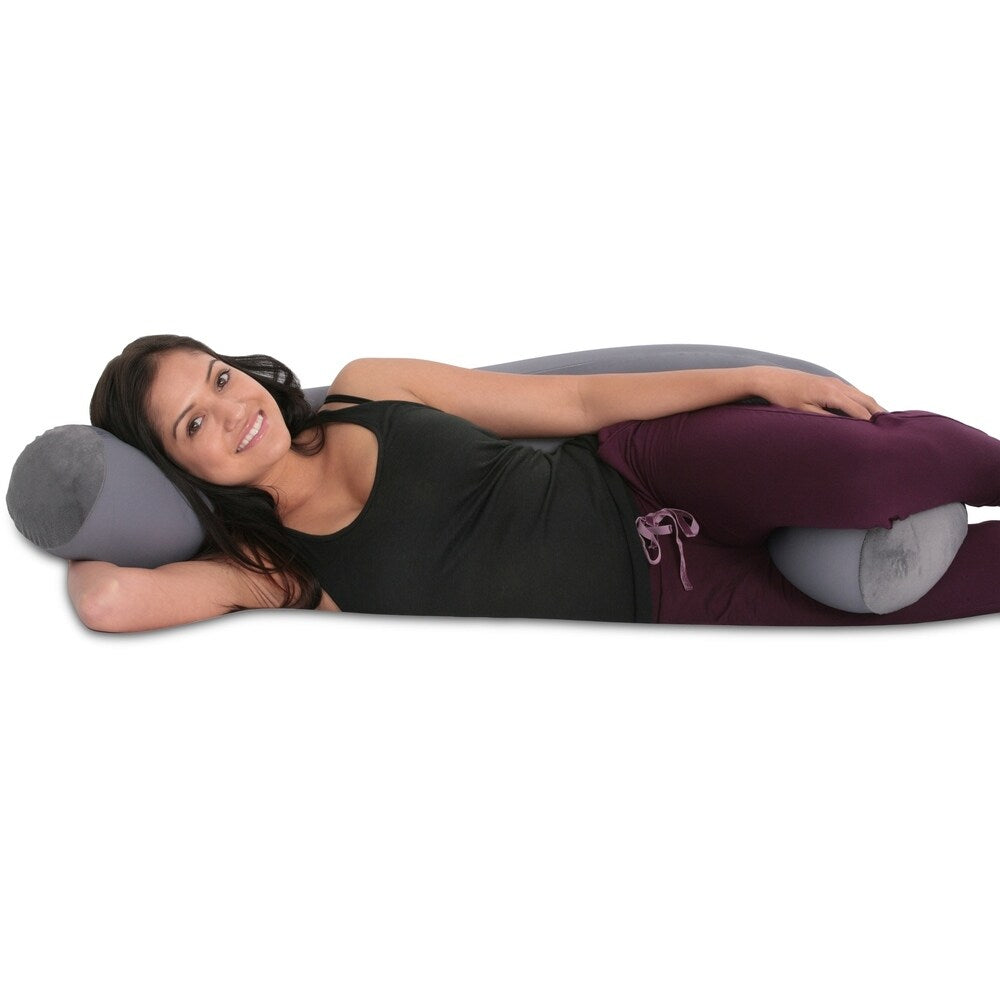 Mooshi Squishy Microbead Body Pillow - Hypoallergenic Bean Bag Pillow - Fun Bubbly Colors - Body Pillow