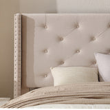 Morden Fort Queen Size Velvet Upholstered Platform Bed Frame with 6 inches Metal Legs