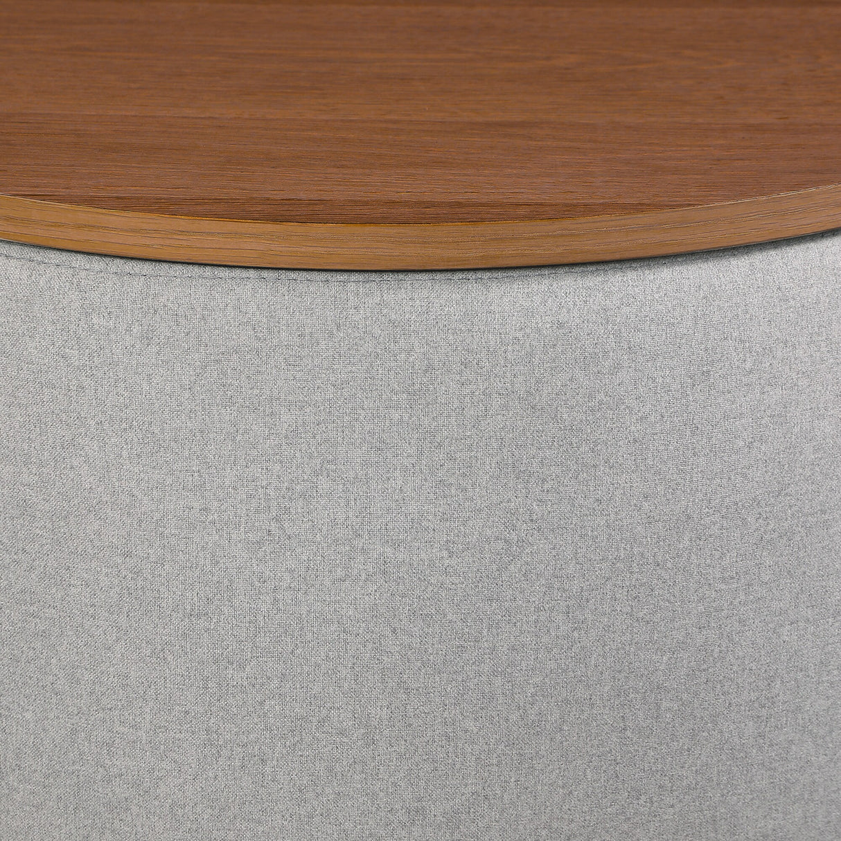 Morden Fort Round Storage Ottomans Linen Footstool with Lid