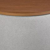 Morden Fort Round Storage Ottomans Linen Footstool with Lid