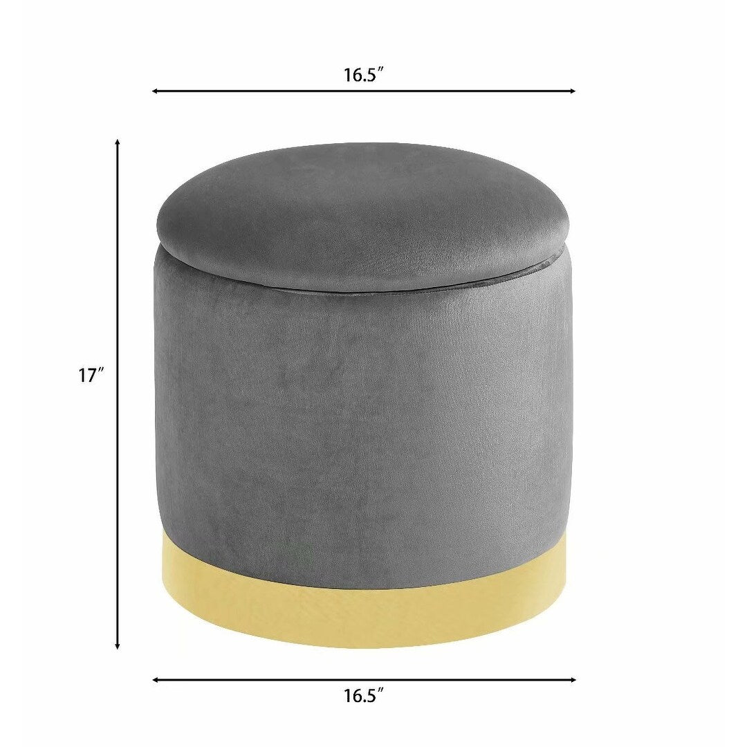 Morden Fort Storage Ottomans, Velvet Footstool with Lid for your Living room, Bedroom, Dining room