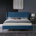 Morden Fort Queen Size Velvet Upholstered Platform Bed Frame with 6 inches Metal Legs