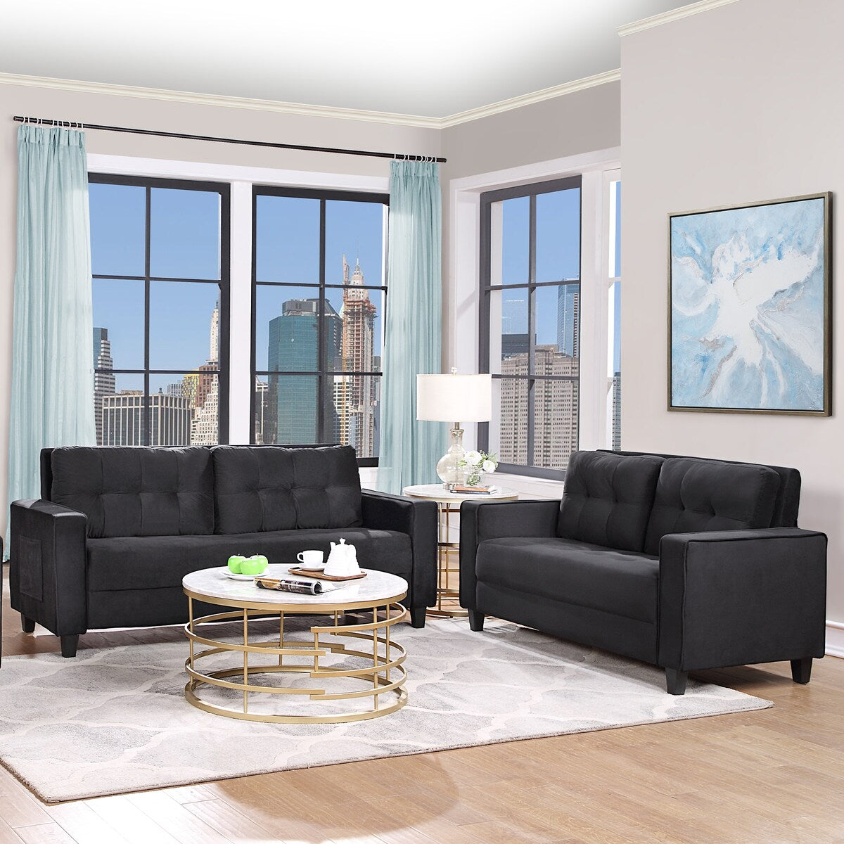 Morden Style Couch Furniture Upholstered for Home or Office