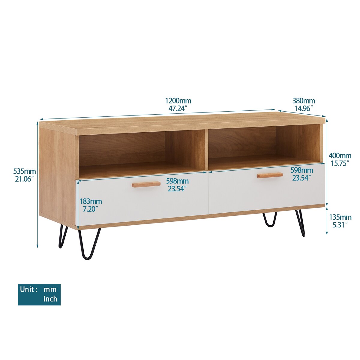 Morden TV Stand,high quality table top and wood grain color TV Cabinet