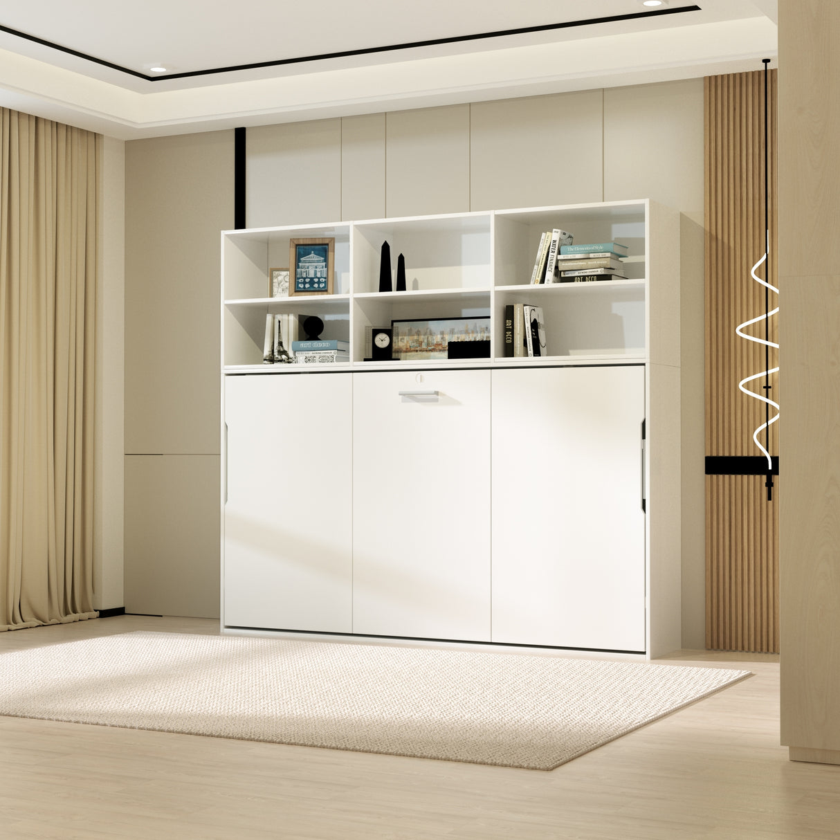 Mordern Design Twin Size Horizontal Murphy Bed