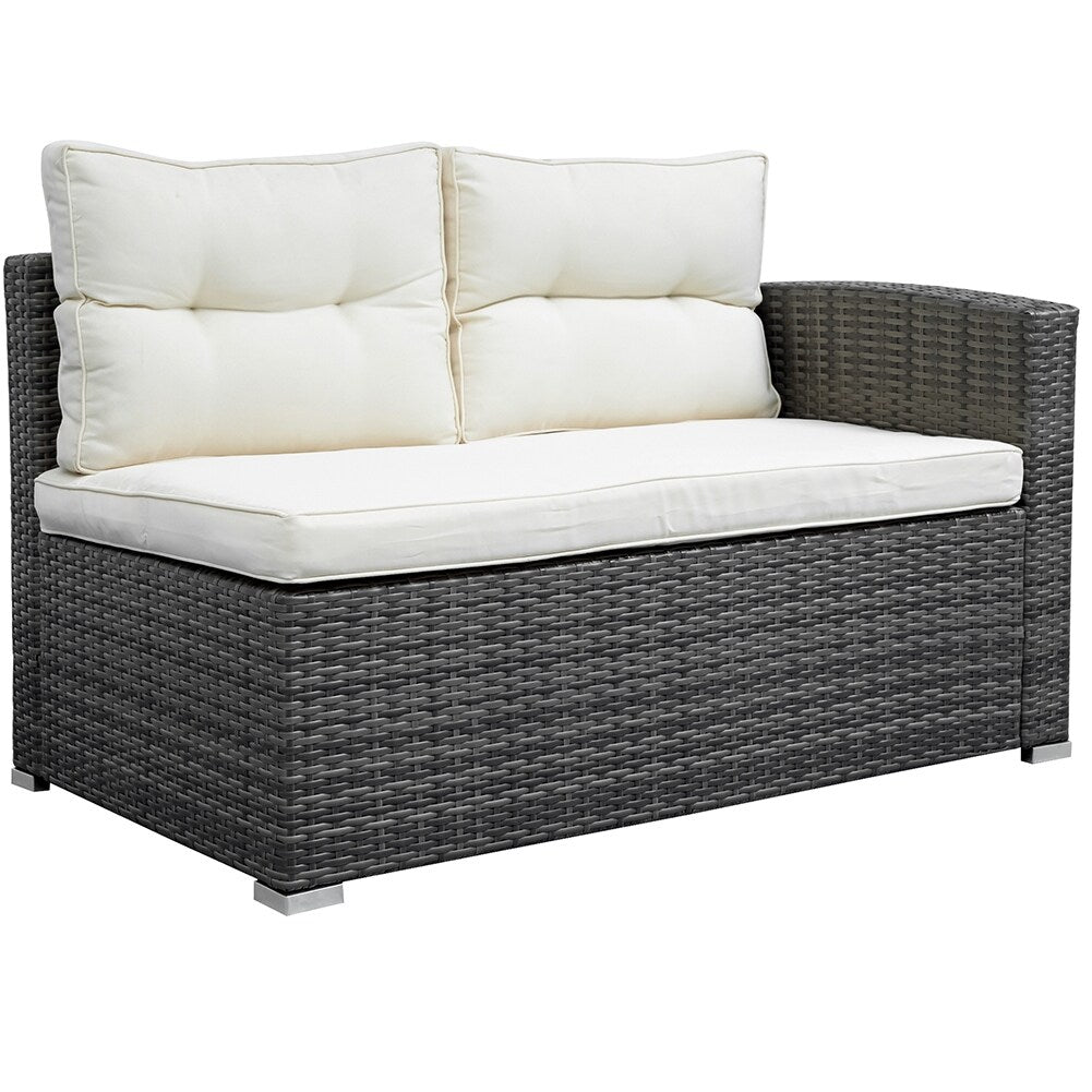 Mordern Outdoor Furniture Sofa Set with Large Storage Box Beige