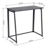 Mordern Rectangular Metal Computer Desk Black
