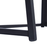 Mordern Rectangular Metal Computer Desk Black