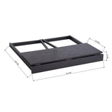 Mordern Rectangular Metal Computer Desk Black