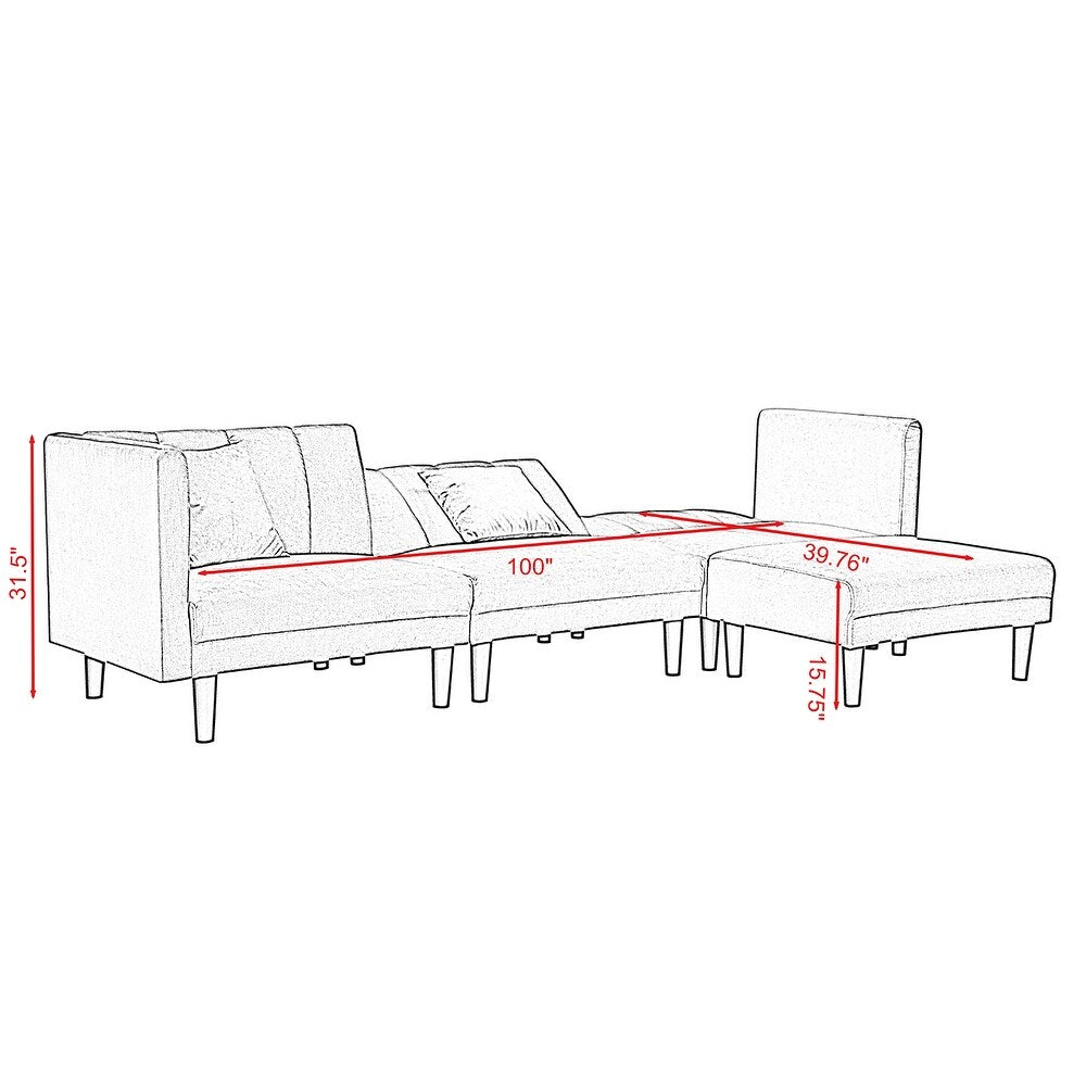 Mordern convertible sectional sofa bed