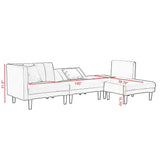 Mordern convertible sectional sofa bed