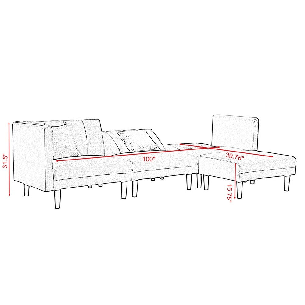 Mordern convertible sectional sofa bed