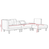 Mordern convertible sectional sofa bed
