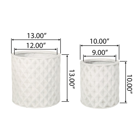 Moreno Outdoor Cast Stone Outdoor Small and Medium Planter Set by Christopher Knight Home